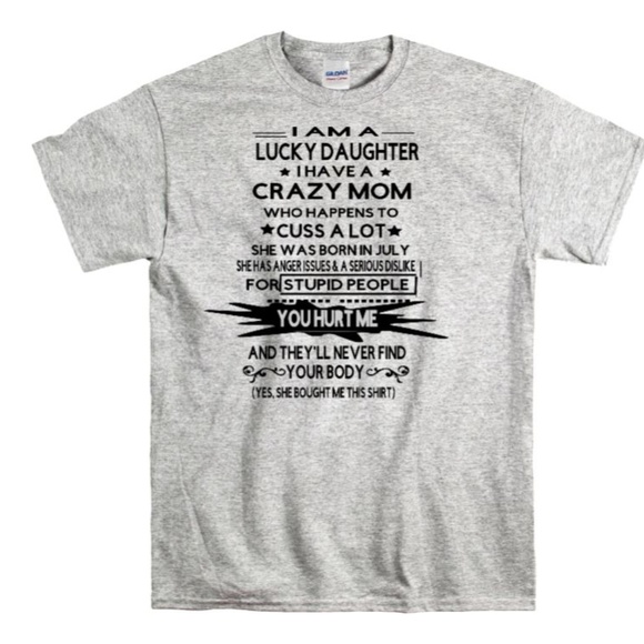 Lucky Daughter/Crazy Mom TShirt - Picture 1 of 4